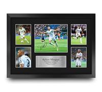 HWC Trading Kylian Mbappe Real Madrid Printed Memorabilia Signed Autograph Photograph Display for Football Fans and Supporters - A3 Framed