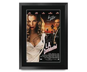 HWC Trading LA Confidential The Cast Russel Crowe Guy Pearce Gifts Printed Poster Signed Autograph Picture for Movie Memorabilia Fans - A3 Framed