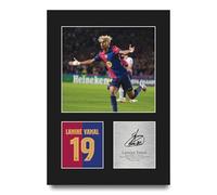 HWC Trading Lamine Yamal Barcelona Gifts Printed Signed Autograph Picture for Football Fans and Supporters - A4 Portrait