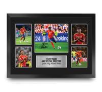 HWC Trading Lamine Yamal Spain Personalised Gift - Signed Autograph Picture, Framed A3 Football Photo Display with Custom Name Message for Birthday Christmas Wedding
