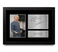 HWC Trading Larry David Personalised Gift - Signed Autograph Picture, Framed A4 TV Memorabilia with Custom Name Message for Birthday Christmas Wedding