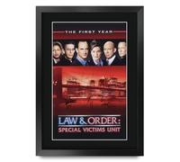 HWC Trading Law & Order Special Victims Unit (1999) Mariska Hargitay Gifts Printed Signed Autograph Poster for TV Memorabilia Fans - A3 Framed