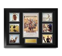 HWC Trading Lawrence of Arabia Signed Movie Poster A2 Deluxe Framed Display | Film Poster and Multi-Photo Display, Printed Replica Autographs, Black Frame Made in Our UK Workshop, Ready to Hang