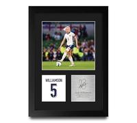 HWC Trading Leah Williamson England Womens Gifts Printed Signed Autograph Picture for Football Fans and Supporters - A4 Portrait Framed