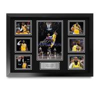 HWC Trading Lebron James Gifts Printed Signed Autograph Presentation Display for Basketball Memorabilia Fans - A2 Framed (ID-006520)