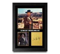 HWC Trading Lee Van Cleef The Good, the Bad and the Ugly Angel Eyes Gifts Printed Signed Autograph Picture for Movie Memorabilia Fans - A4 Framed Print (ID-005391)