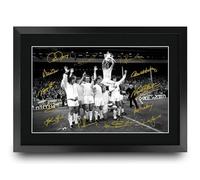 HWC Trading Leeds United FA Cup Winners 1972 Leeds Gifts Printed Signed Autograph Picture for Football Fans and Supporters (ID-000141) - A3 Framed