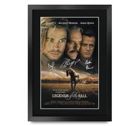 HWC Trading Legends of the Fall 1994 Brad Pitt Gifts Printed Poster Signed Autograph Picture for Movie Memorabilia Fans - A3 Framed
