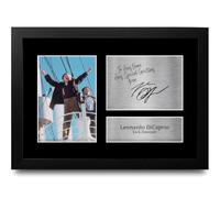 HWC Trading Leonardo DiCaprio Personalised Gift - Signed Autograph Picture, Framed A4 Film Memorabilia with Custom Name Message for Birthday Christmas Wedding