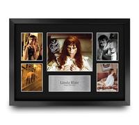 HWC Trading Linda Blair The Exorcist Gifts Printed Signed Autograph Picture Display for Movie Memorabilia Fans - A3 Framed