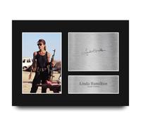 HWC Trading Linda Hamilton Terminator Sarah Connor Gifts Printed Signed Autograph Picture for Movie Memorabilia Fans - A4