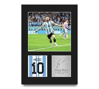 HWC Trading Lionel Messi Argentina Gifts Printed Signed Autograph Picture for Football Fans and Supporters - A4 Portrait