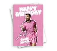 HWC Trading Lionel Messi Birthday Card, Football Fan Greeting Card | Blank Inside for Your Own Message, Matching Envelope, Printed in the UK, Gift for Him or Her