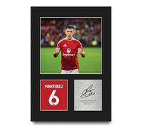 HWC Trading Lisandro Martinez Gifts Printed Signed Autograph Picture for Football Fans and Supporters - A4 Portrait