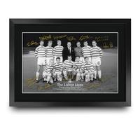 HWC Trading Lisbon Lions Celtic 1967 European Cup Winners Scene 136 Celtic Gifts Printed Signed Autograph Picture for Football Fans and Supporters - A3 Framed