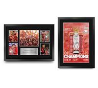 HWC Trading Liverpool 2019/2020 Champs Collection Printed Memorabilia Signed Autograph Photograph Display for Football Fans and Supporters - A3 Framed