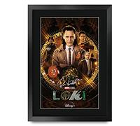 HWC Trading Loki Gifts Printed Signed Autograph Picture for TV Memorabilia Fans - A3 Framed