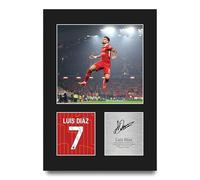 HWC Trading Luis Diaz Liverpool Gifts Printed Signed Autograph Picture for Football Fans and Supporters - A4 Portrait