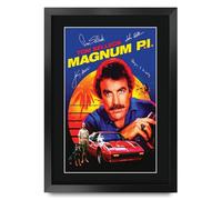 HWC Trading Magnum P.I 1980 Tom Selleck Gifts Printed Signed Autograph Poster for TV Memorabilia Fans - A3 Framed