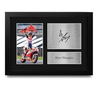 HWC Trading Marc Márquez Honda MOTO GP Gifts Printed Signed Autograph Picture for MotoGP Racing Fans - A4 Framed