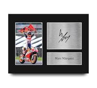 HWC Trading Marc Márquez Honda MOTO GP Gifts Printed Signed Autograph Picture for MotoGP Racing Fans - A4