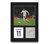HWC Trading Marcus Rashford England Gifts Printed Signed Autograph Picture for Football Fans and Supporters - A4 Portrait