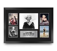 HWC Trading Marilyn Monroe Some Like it Hot Personalised Gift - Signed Autograph Picture, Framed A3 Film Photo Display with Custom Name Message for Birthday Christmas Wedding
