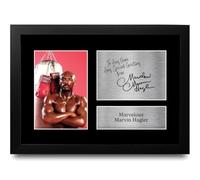 HWC Trading Marvin Hagler Personalised Gift - Signed Autograph Picture, Framed A4 Boxing Memorabilia with Custom Name Message for Birthday Christmas Wedding