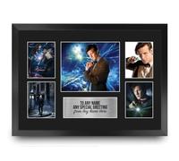 HWC Trading Matt Smith Dr Who Personalised Gift - Signed Autograph Picture, Framed A3 TV Photo Display with Custom Name Message for Birthday Christmas Wedding