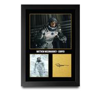 HWC Trading Matthew McConaughey Interstellar Cooper Gifts Printed Signed Autograph Picture for Movie Memorabilia Fans - A4 Framed Print (ID-005795)