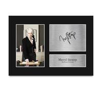 HWC Trading Meryl Streep The Devil Wears Miranda Priestly Gifts Printed Signed Autograph Picture for Movie Memorabilia Fans - A4 (ID-011762)
