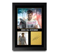 HWC Trading Michael C Hall Dexter Dexter Morgan Gifts Printed Signed Autograph Picture for TV Show Fans - A4 Framed Print (ID-005904)