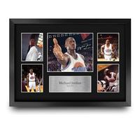 HWC Trading Michael Jordan Space Jam Gifts Printed Signed Autograph Picture Display for Movie Memorabilia Fans - A3 Framed