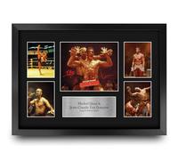 HWC Trading Miche Qissi & Jean-Claude Van Damme Kickboxer Gifts Printed Signed Autograph Picture Display for Movie Memorabilia Fans - A3 Framed
