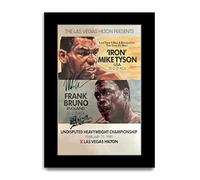 HWC Trading Mike Tyson vs Frank Bruno Gifts Printed Signed Autograph Poster for Boxer Memorabilia Fans (ID-003463) - A4 Print Only