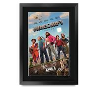 HWC Trading Minecraft 2025 Jack Black, Jason Momoa Gifts Printed Poster Signed Autograph Picture for Movie Memorabilia Fans - A3 Framed
