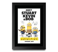 HWC Trading Minions Gifts Printed Poster Signed Autograph Picture for Movie Memorabilia Fans (ID-003469) - A4 Framed Print