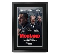 HWC Trading MobLand Tom Hardy, Pierce Brosnan Gifts Printed Signed Autograph Poster for TV Memorabilia Fans - A3 Framed