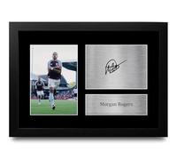 HWC Trading Morgan Rogers Aston Villa Gifts Printed Signed Autograph Picture for Football Fans and Supporters - A4 Framed