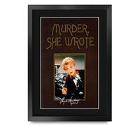 HWC Trading Murder, She Wrote (1984) Angela Lansbury Gifts Printed Signed Autograph Poster for TV Memorabilia Fans - A3 Framed