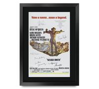 HWC Trading Nevada Smith 1966 Steve McQueen Gifts Printed Poster Signed Autograph Picture for Movie Memorabilia Fans - A3 Framed