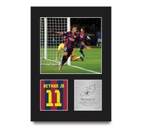 HWC Trading Neymar Jr Barcelona Gifts Printed Signed Autograph Picture for Football Fans and Supporters - A4 Portrait