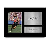 HWC Trading Nick Daicos Collingwood Gifts Printed Signed Autograph Picture for Aussie Rules Football Fans - A4