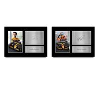 HWC Trading Norris & Piastri Gifts Printed Signed Autograph Picture for F1 Formula 1 Racing Fans - A4