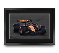 HWC Trading Oscar Piastri McLaren Scene 106 Gifts Printed Signed Autograph Picture for F1 Formula 1 Racing Fans - A3 Framed