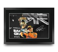 HWC Trading Oscar Piastri McLaren Scene 107 Gifts Printed Signed Autograph Picture for F1 Formula 1 Racing Fans - A3 Framed