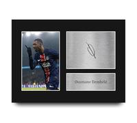 HWC Trading Ousmane Dembélé Paris Blue and Reds Gifts Printed Signed Autograph Picture for Football Fans and Supporters - A4