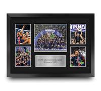 HWC Trading Paris Saint-Germain PSG Champions League Winners 2025 Gifts Printed Signed Autograph Picture for Football Fans and Supporters - A3 Framed
