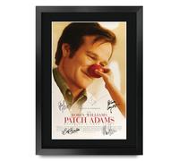 HWC Trading Patch Adams (1998) Robin Williams Gifts Printed Poster Signed Autograph Picture for Movie Memorabilia Fans - A3 Framed