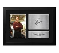 HWC Trading Patrick Swayze Ghost Sam Wheat Gifts Printed Signed Autograph Picture for Movie Memorabilia Fans - A4 Framed (ID-011905)